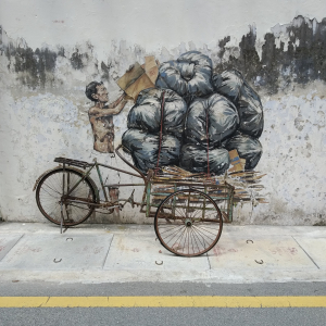 Old Town Relieves Nostalgia with Trishaw by Ernest Zacharevic