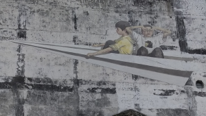 Paper Plane by Ernest Zacharevic