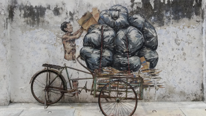 Old Town Relieves Nostalgia with Trishaw by Ernest Zacharevic